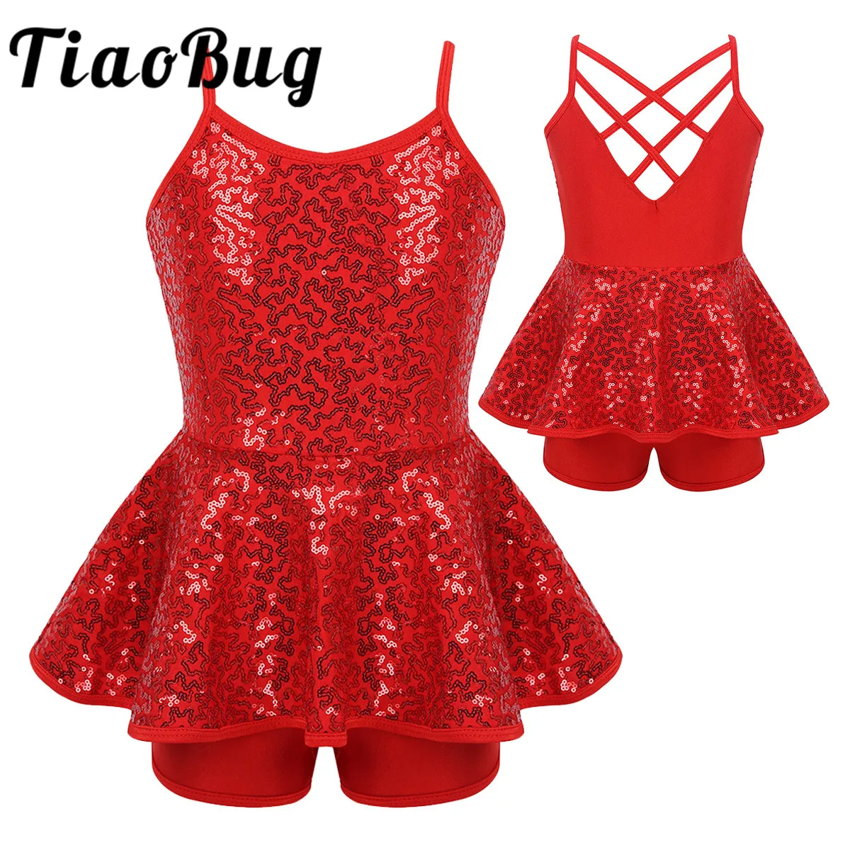 Платья с цветочным узором для девочек блестящий балетный костюм блестками