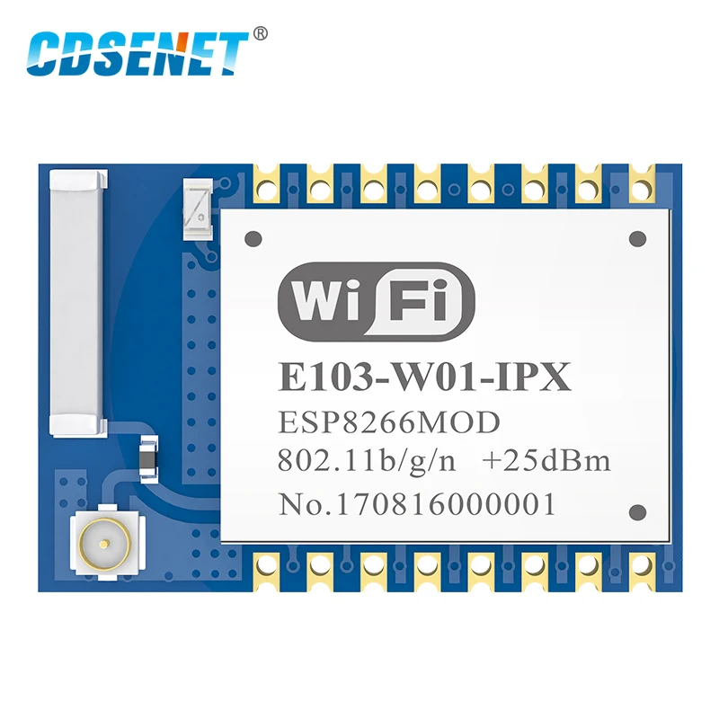 

5 шт. CDSENET ESP8266 100 мВт 2,4 ГГц UART-WiFi модуль SMD 20dBm для IoT Smart Home AT Command Wechat Airkiss E103-W01-IPX