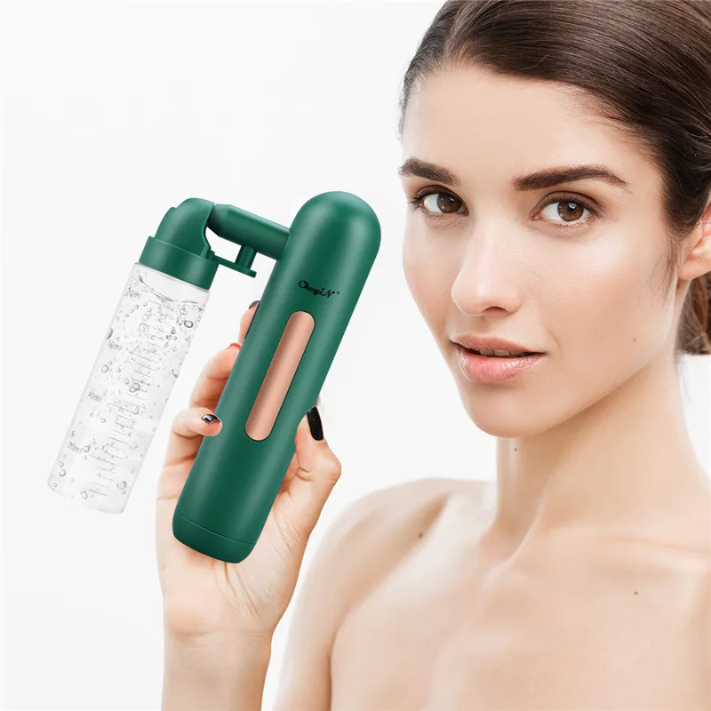 

CkeyiN Nano Oxygen Facial Mister Steamer Moisturizer Skin Rejuvenation Airbrush Nebulizer Face Spa Injector Beauty Care Tool