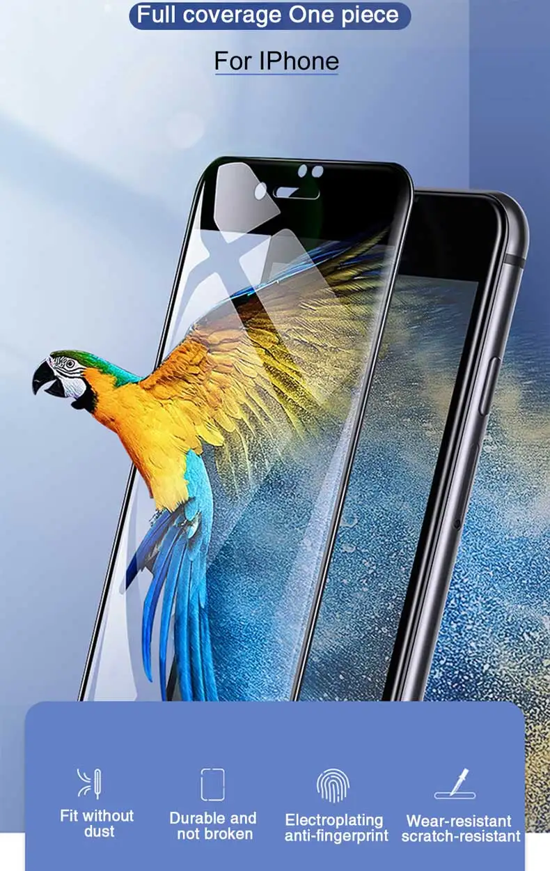 Защитное стекло для iPhone 8 7 6 6S Plus 5 5S SE закаленное стекло для экрана 9D изогнутое стекло на iPhone X XS Max XR Пленка чехол