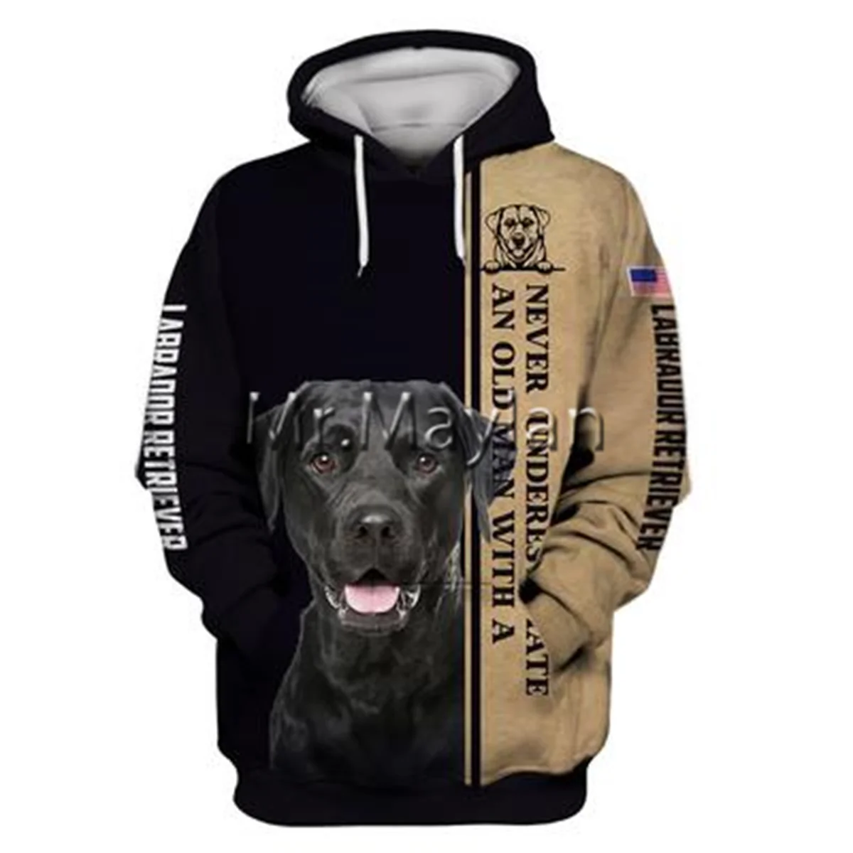 

Personality Fashion Animal Labrador Retriever 3D Printed Graphic Hoodie Men/Women Zip Hooded Streetwear Oversized Sweatshirt 049