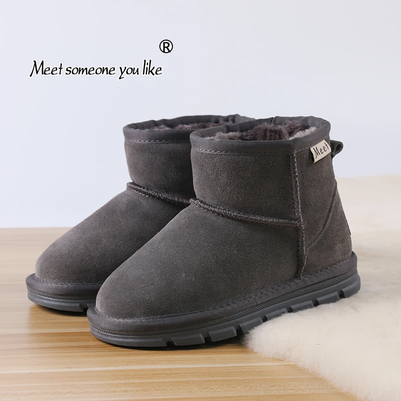 Популярные зимние ботинки для детей обувь маленьких мальчиков и девочек из