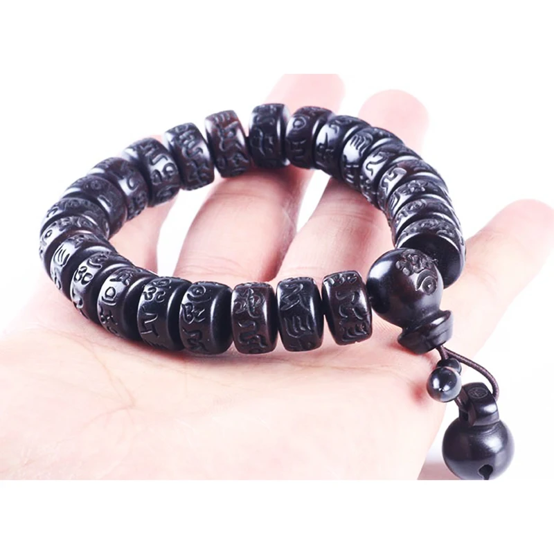 Натуральные бусы Будды Браслеты Ручной Работы жилеткой обманкой дерева Ом Мани