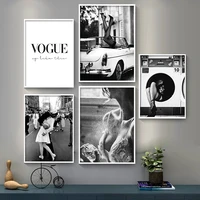 black white nordic poster wall art print canvas painting perfume sexy woman picture for living room vintage fashion home decor