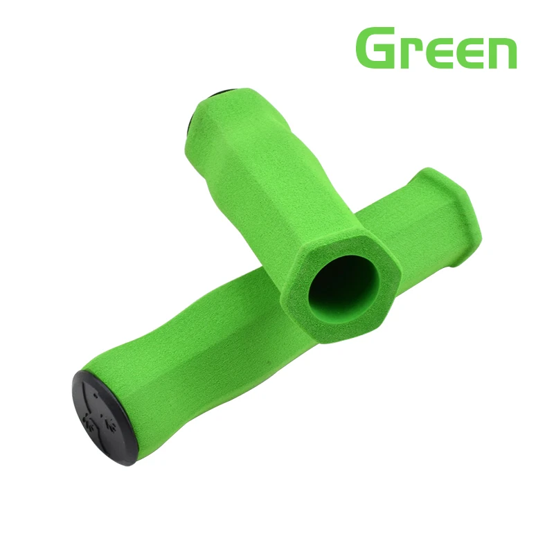 Green SKORP удобные велосипедные ручки MTB мягкие поролоновые велосипедные ручки клейкие Нескользящие губки руль для горного велосипеда - Цвет: Green
