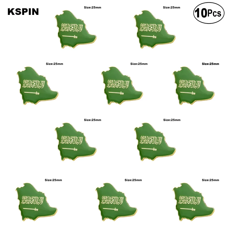 10 шт./партия булавка в форме флага Саудовская Аравия|Значки| |