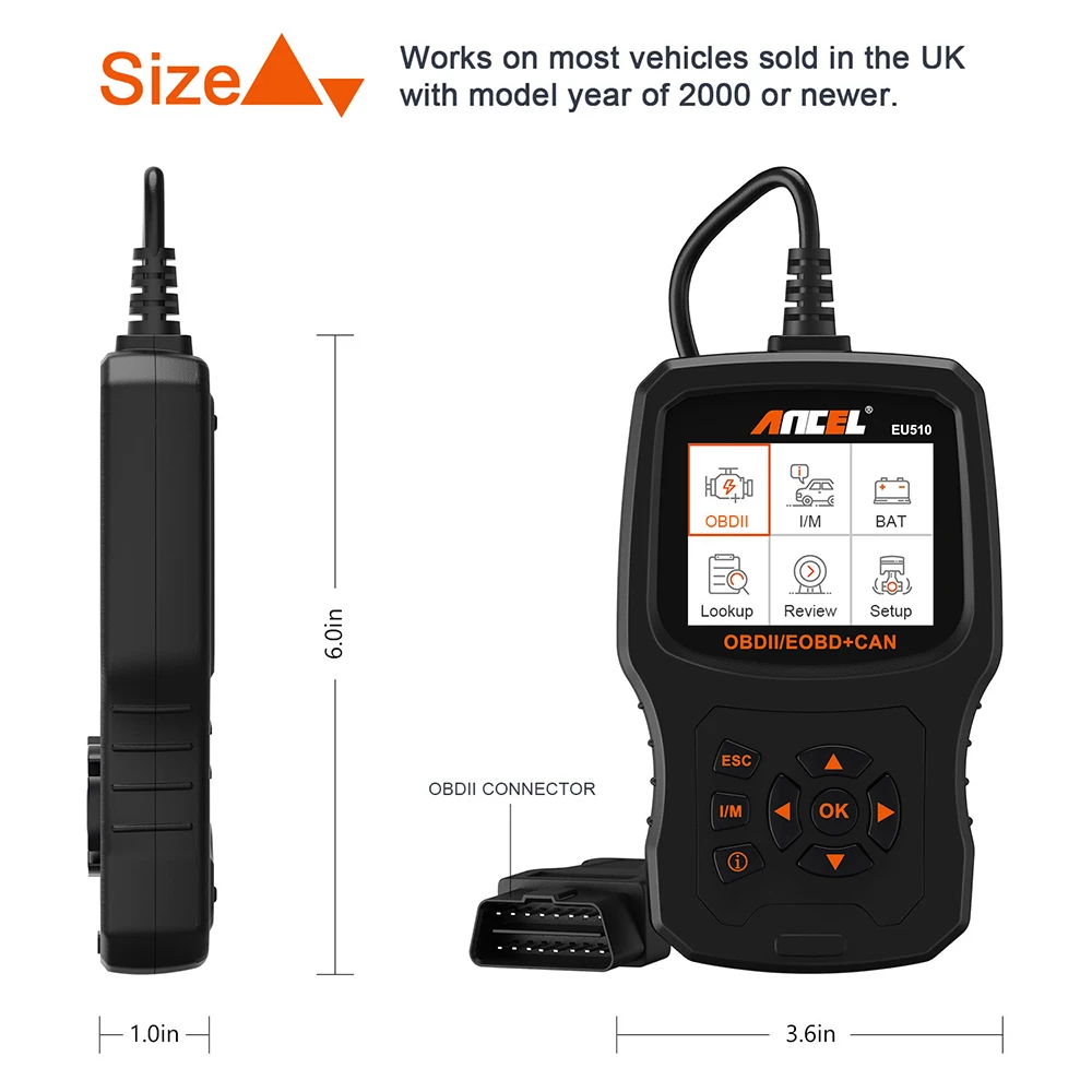 Автомобильный сканер ANCEL EU510 OBD2 диагностический инструмент для Renault Citroen Peugeot Opel VW