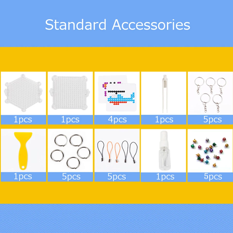 accessories 1 DOLLRYGA 36 цветов 9000 шт./пакет Pegboard липкие водные бусины термо-мозаика aqua Puzzle Beadbond развивающие игрушки DIY волшебная бусина lote - Color: accessories 1