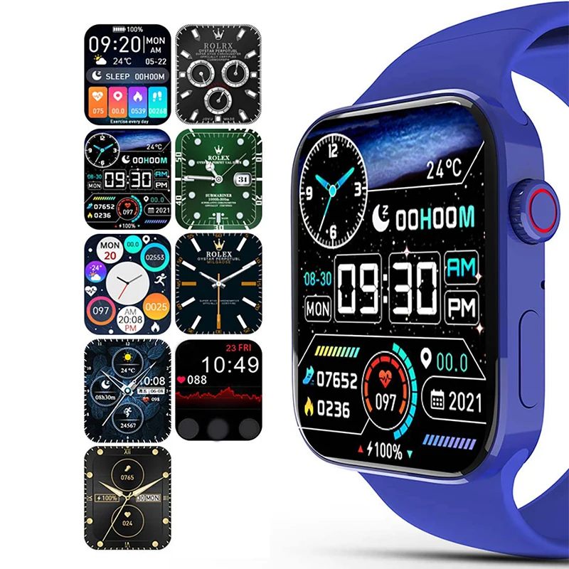 chycet smart watch 7 series 44mm iwo smartwatch men sport 1 75 inch split screen sleep monitor women watches for ios android free global shipping