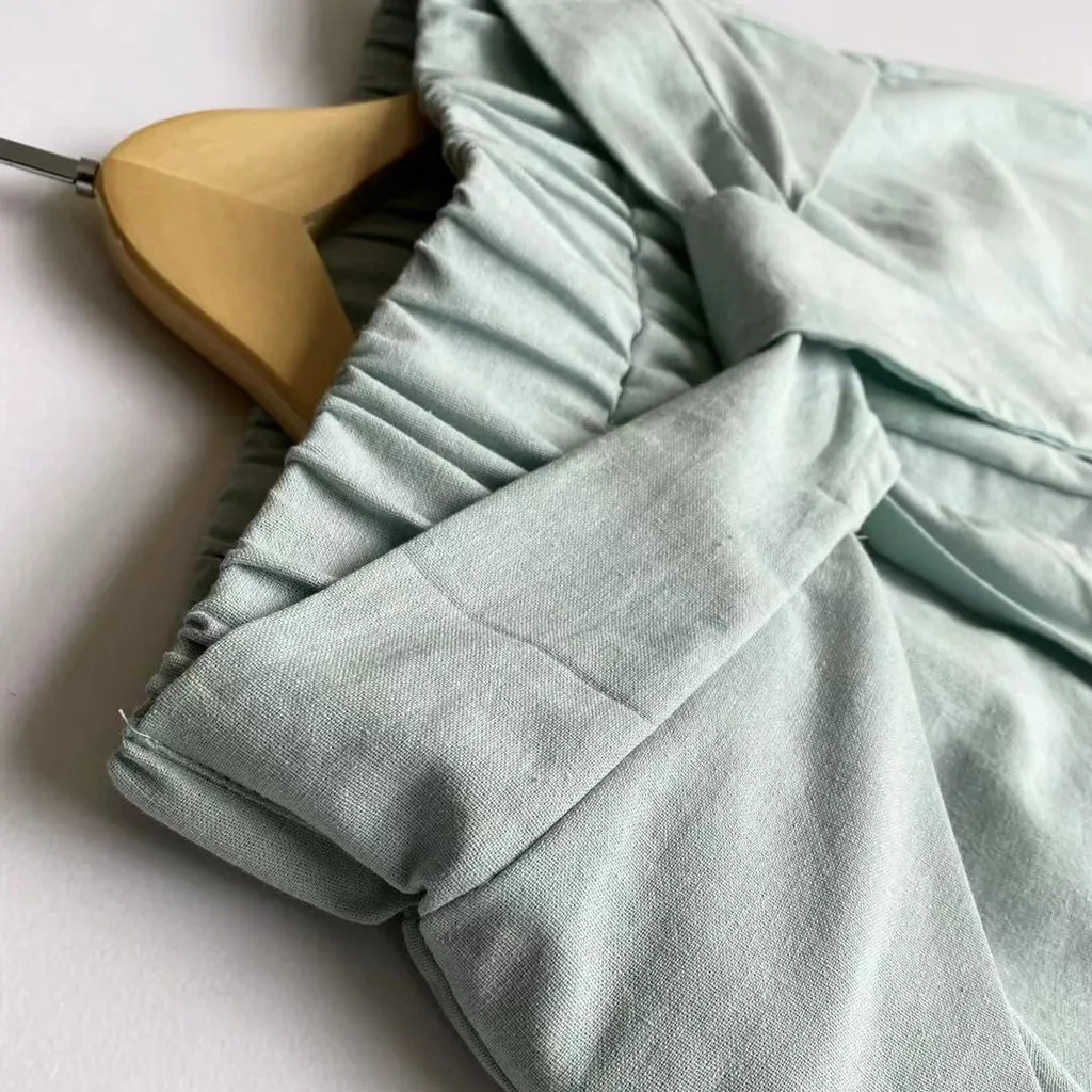 

Womail Women Pants Fashion 2020 elegant High Waist Wide Leg Pants Solid Bandage Loose Casual Long Pants Trousers Green holiday P