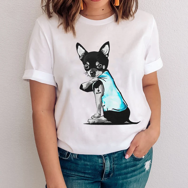 

Women Graphic Trend Cute 90s Funny Dog Fashion Mom Animal Clothes Lady Tees Print Tops Clothing Female Tshirt T-shirt