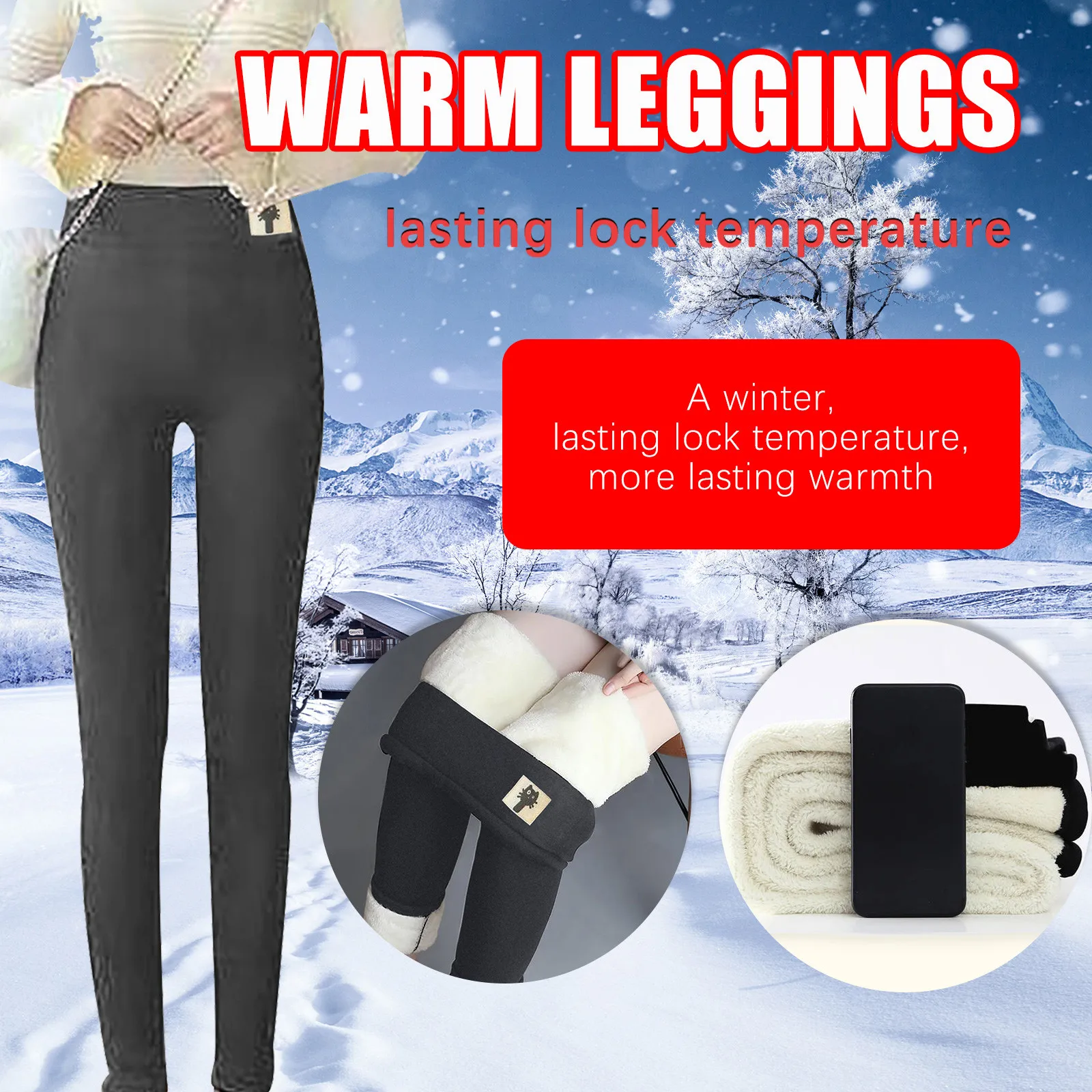 

High Waist Warm Pants Winter Skinny Thick Velvet Fleece Girl Leggings Women Trousers Pants For Women Leggings Trousers##g