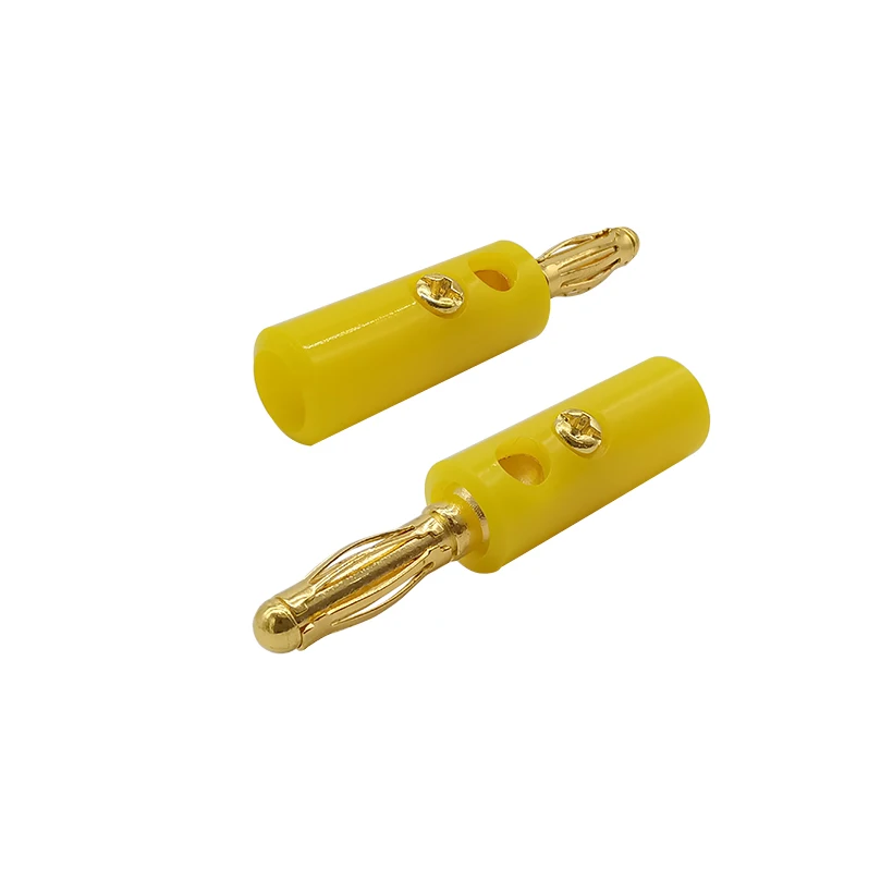 4 мм разъем типа банан Позолоченный аудиодинамик винт Мужской провод свечей