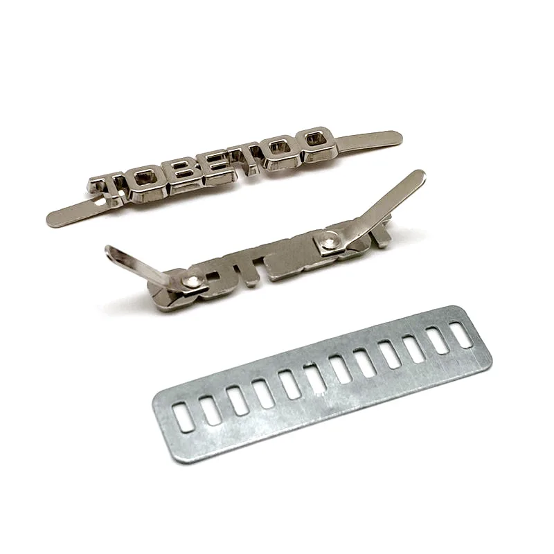 Индивидуальные металлические брендовые этикетки с логотипом для одежды сумок