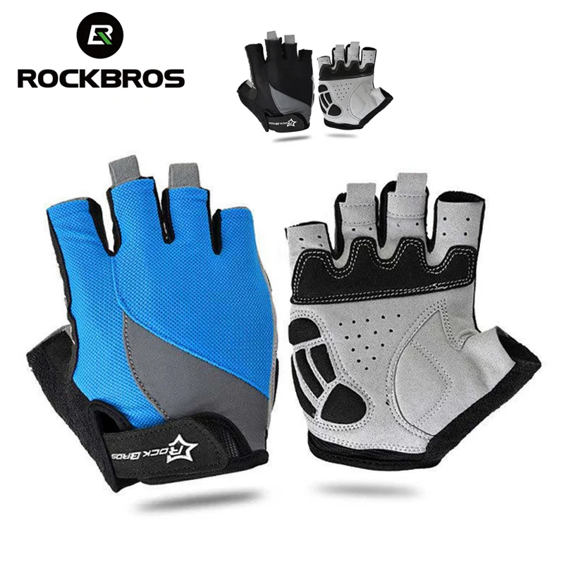 ROCKBROS велосипедные перчатки короткие для езды на велосипеде противоскользящие