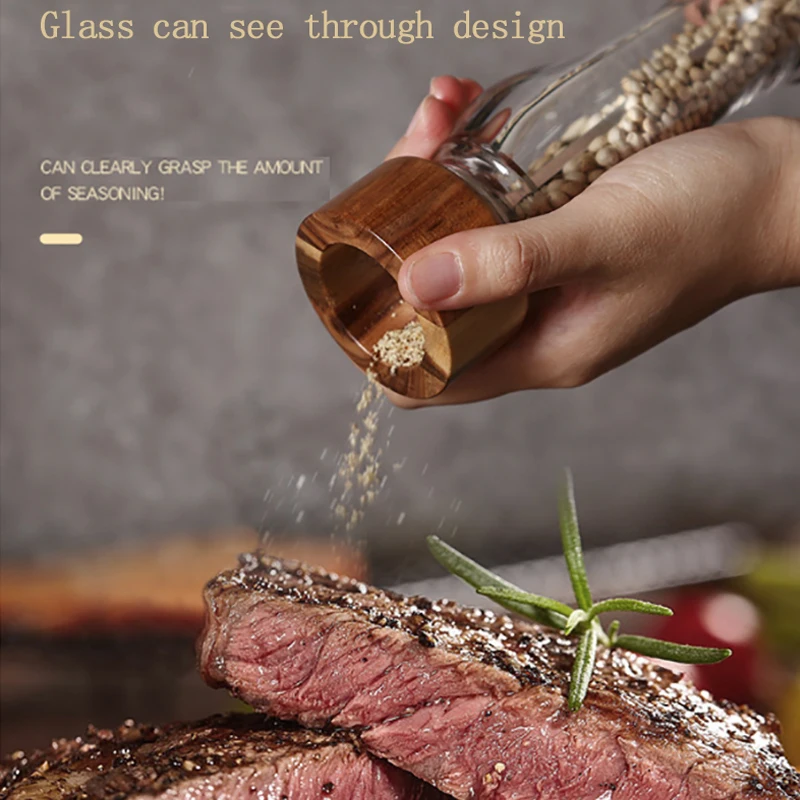 

6 inch/7 inch/8 inch Wooden Acrylic Pepper Grinder Kitchen Tool