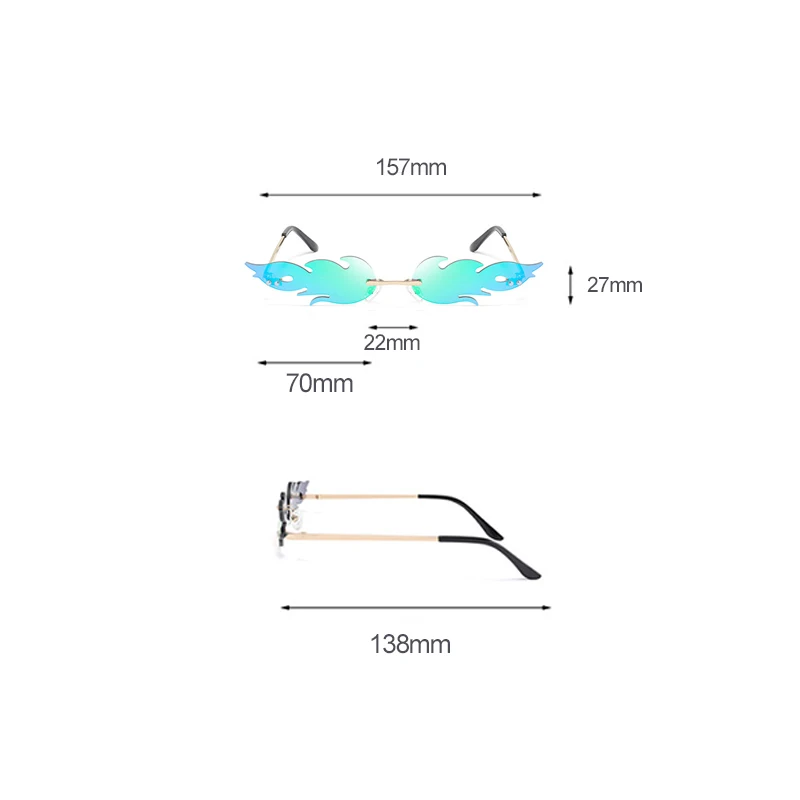 Очки солнцезащитные без оправы для мужчин и женщин брендовые дизайнерские