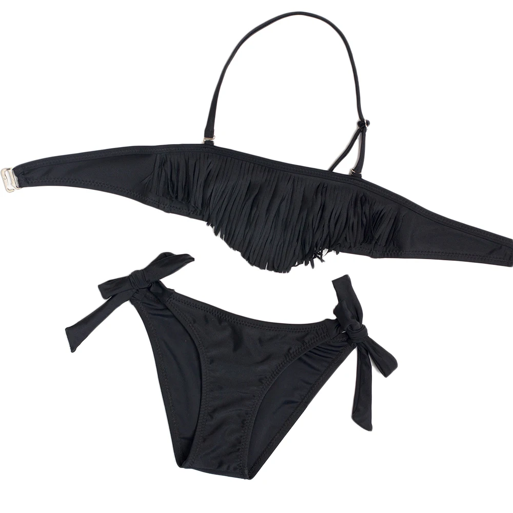 Детские летние купальники для девочек комплект бикини 2020 модный детский