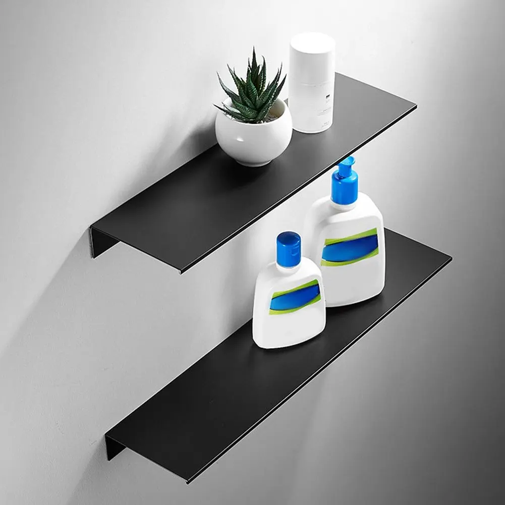 

Shower Shelf Wall Mounted Rack No Drilling Storage Bracket Kitchen Bathroom Shampoo Cosmetics Shelves Storage Rack Accessories