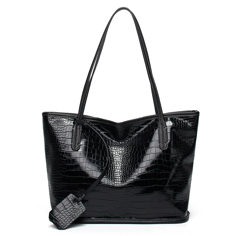 

2022 new large-capacity bag female han edition autumn single shoulder bag fashion tide crocodile grain hand-held tote bags