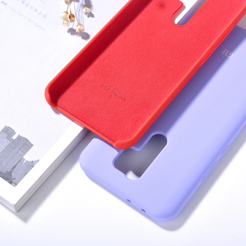 Оригинальный чехол для телефона Redmi 9 из жидкого силикона защитная задняя крышка