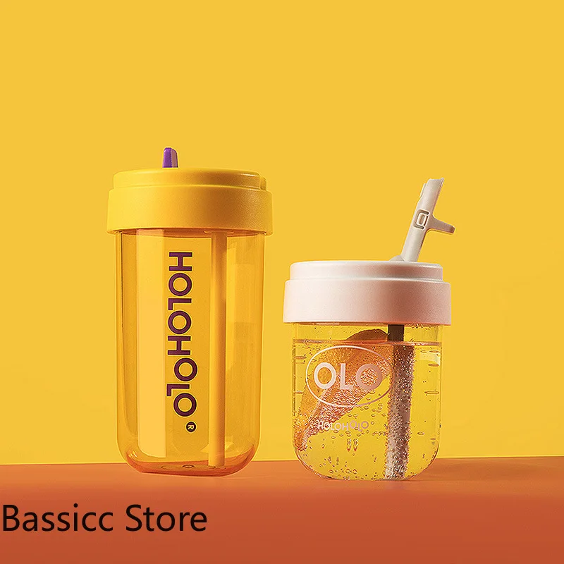 

New HOLOHOLO 450ml Tuntun Cup Tritan Water Cup Portable Unisex Student Simple Large-capacity Children Summer Plastic Cup