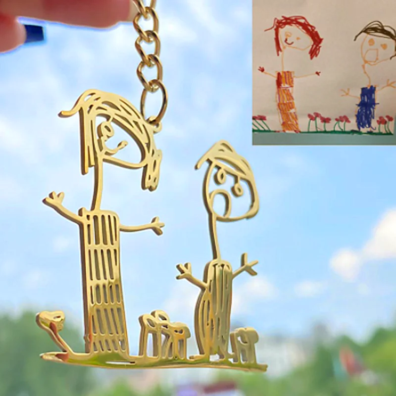 Заказное детское ожерелье для рисования брелки художественное произведение