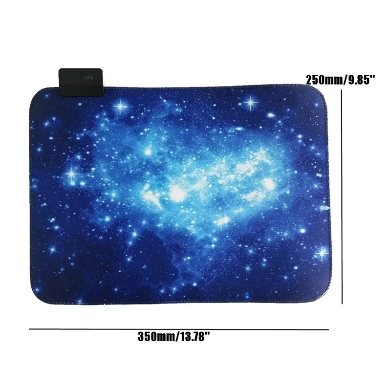 Топ игровой коврик для мыши RGB с подсветкой цветное светодиодное освещение коврик для мыши геймер компьютерная коврик для мыши мягкий Противоскользящий мышь коврик для мыши - Цвет: 250x350