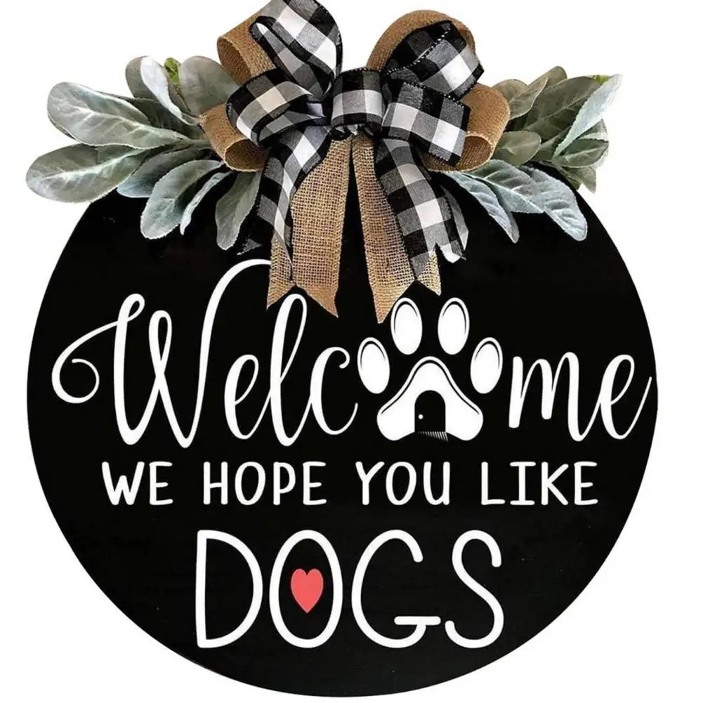 

Door Sign Long Lasting Multifunctional Round Welcome Hanging Home Sign for Home