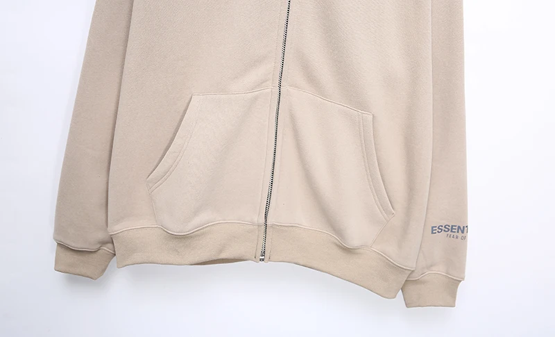 

Justin Bieber Essentials Zipper Hoodies Men Women Cotton Solid Color High-quality Essentials Zipper Coat