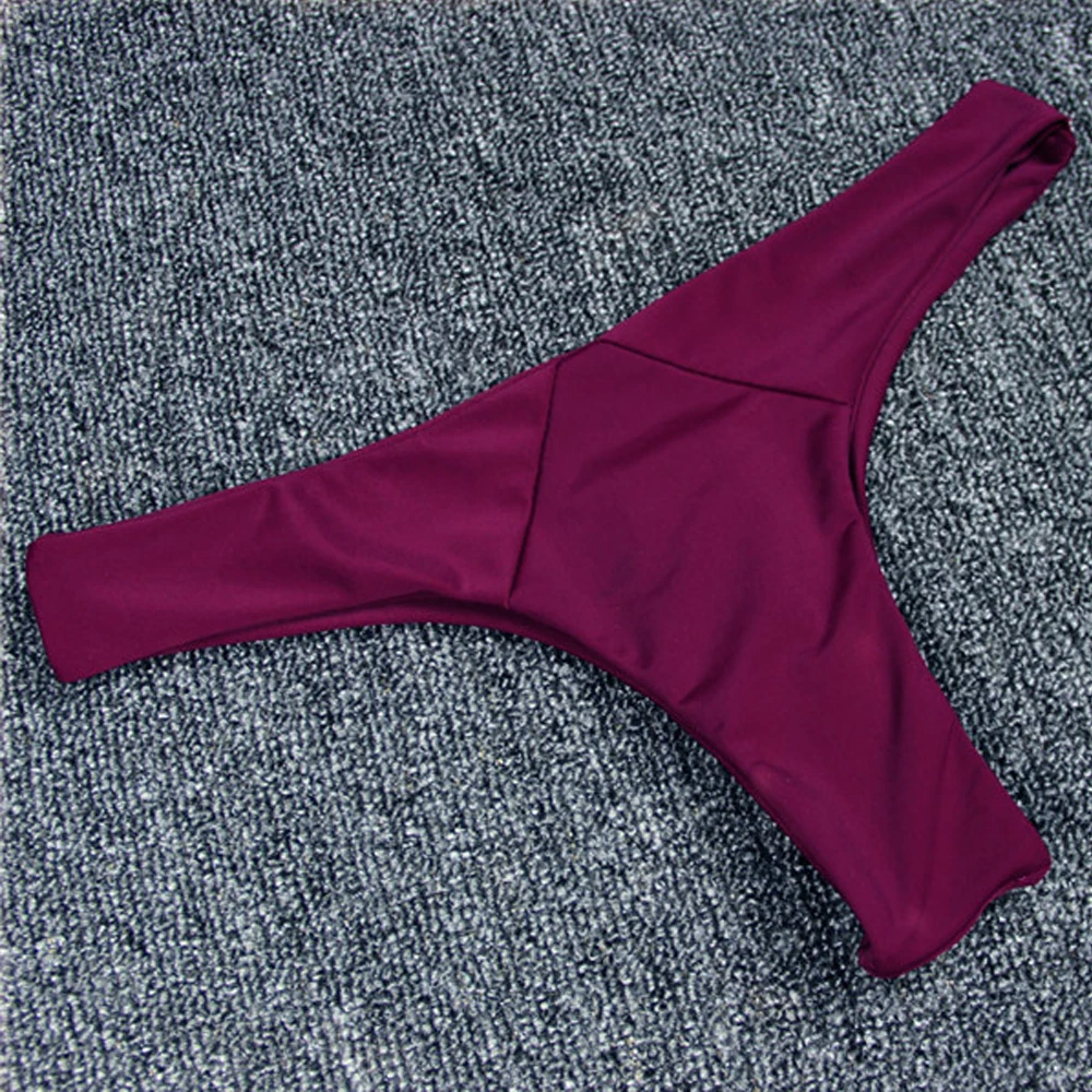 Женский купальный костюм сплошной цвет бикини на косточках Раздельный купальник