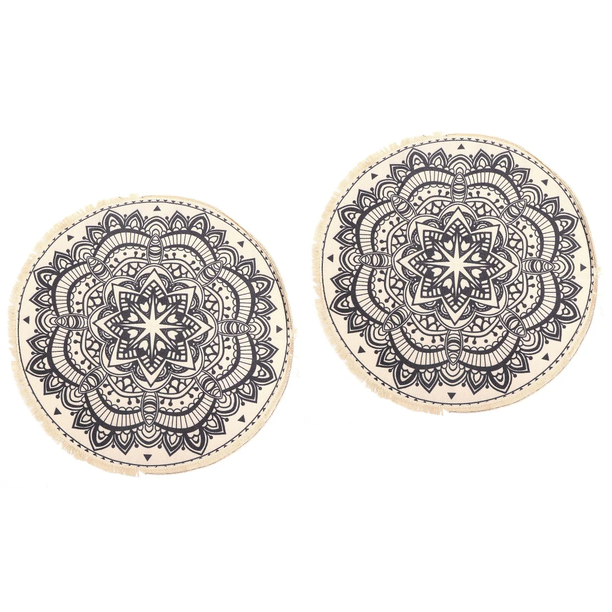 2 шт. круглый коврик в этническом скандинавском стиле | Дом и сад