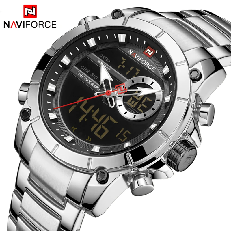 NAVIFORCE мужские часы Лучшие Роскошные Брендовые спортивные военные полностью