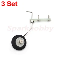 3 set 2540 class steering tail wheel assembly combo fiber glass bracket and wheel and steering system aircraft tail wheel diy