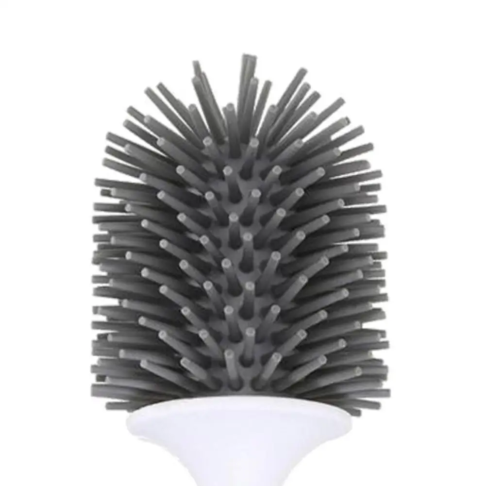 

Long Handle Soft Hair Wash Toilet Brush Free Punching Wall Hanging Household Bathroom Floor Cleaning Soft Rubber Brush