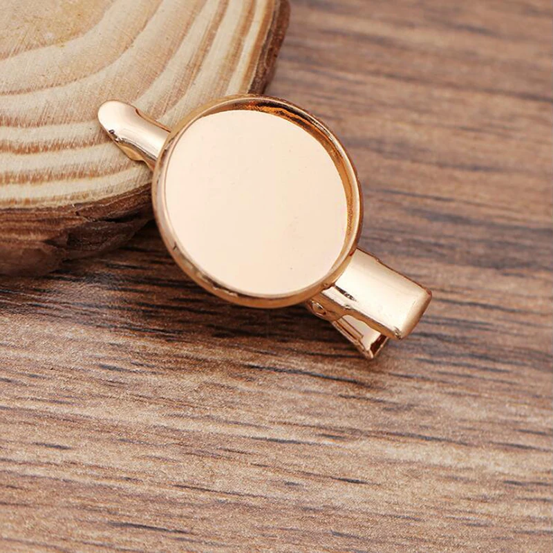 10 шт. Круглый лоток для Настройки камеи с бронзовым покрытием 18 мм основание