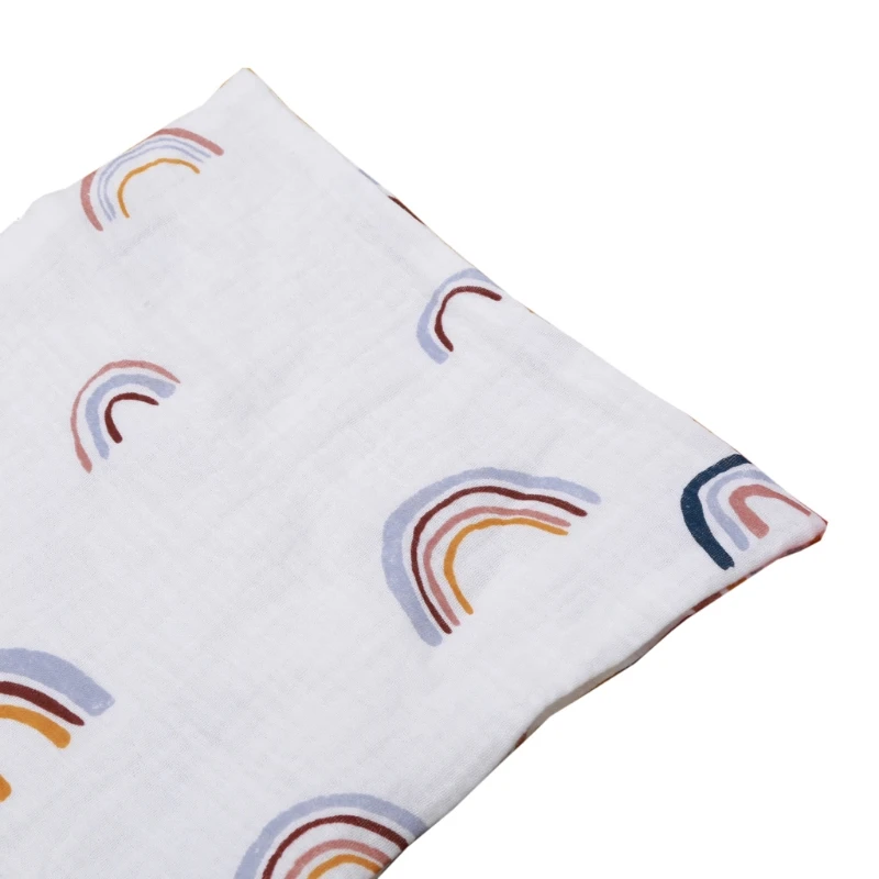 

5pcs Muslin Cotton Baby Towel Handkerchief Rainbow Kid Wipe Cloth Newborn Face Towel Feeding Bibs