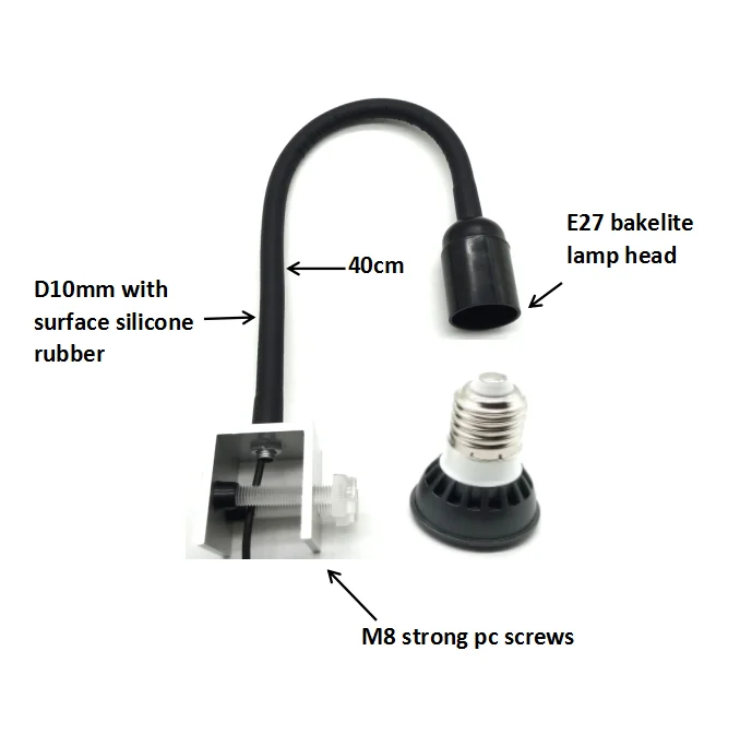 Подгоняемый светодиодный светильник для выращивания растений с держателем