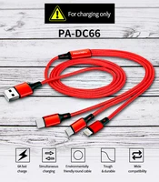 charger accessories usb data cable a xiaomi huawei type c interface aluminum alloy braided three in one data cable