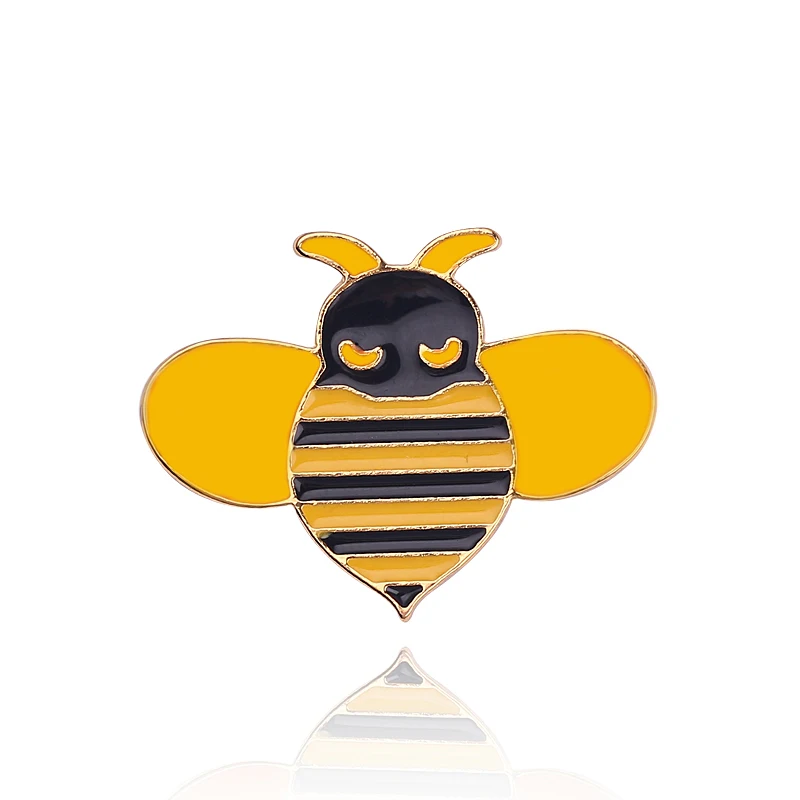 Пчела Брошь Желтый мед эмаль шпильки летающие насекомое значки животных отворот