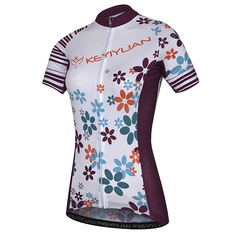 

KEYIYUAN Funny Cycling Jersey Women MTB Bike Shirt Top Quick Dry Ladie Short Sleeve Bicycle Clothing Roupa Ciclismo Feminina