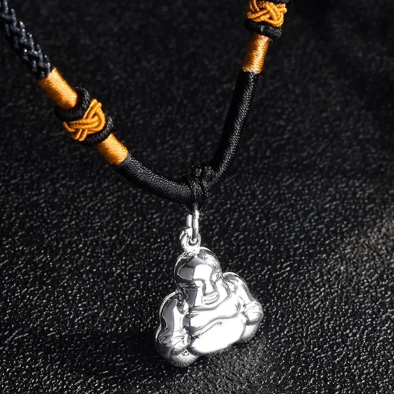 

Jewelry Jewelry Neutral Pendant Double-Sided Portrait Plated Silver Maitreya Buddha Necklace Ornament Jewlery Necklace