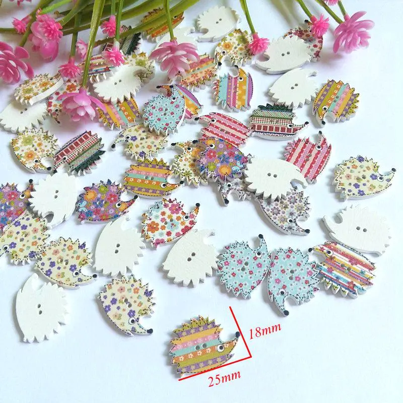 Пуговицы с двумя отверстиями деревянные пуговицы для рукоделия модные 50 шт./лот |