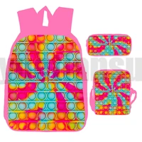 pink pop fidget 3d backpack girls school bags children book bag teenager anime harajuku laptop kids back to school travel bag