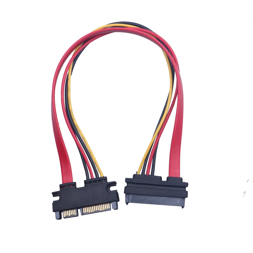 Кабель-удлинитель SATA 22 Pin Папа-мама для Расширение Sata 3 III 7 + 15 комбинированный