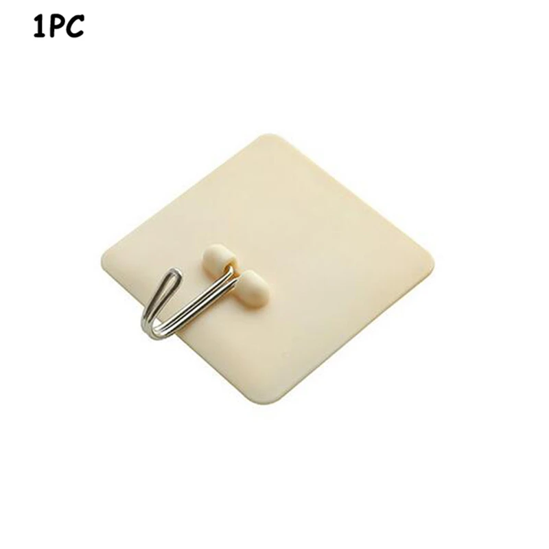 A beige 1pc 2 шт. многофункциональные вакуумные Крючки Присоски кухонные принадлежности подвесной крючок присоски форма НЛО пластиковый крюк аксессуары для ванной комнаты - Цвет: A beige 1pc
