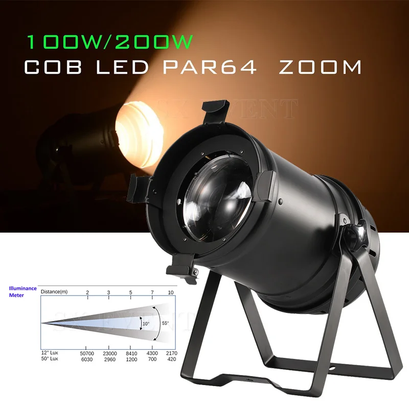 

200W ZOOM COB Par Light Warm White/Cold White Blinder Light Stage Effect Par Light LED for DJ Concert Wedding Disco COB Par