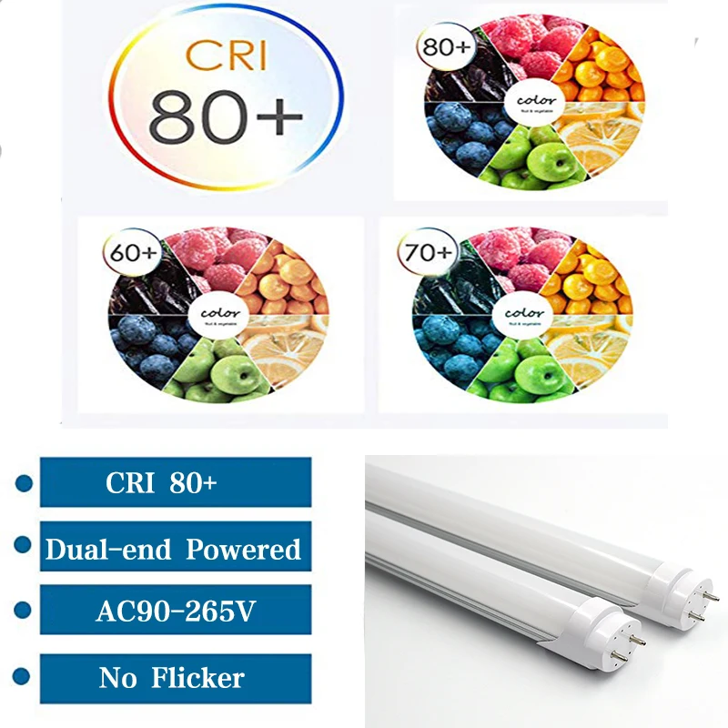 5 шт. T8 светодиодный светильник 9 Вт с двойным приводом 110 В 220 60 см 600 мм теплый