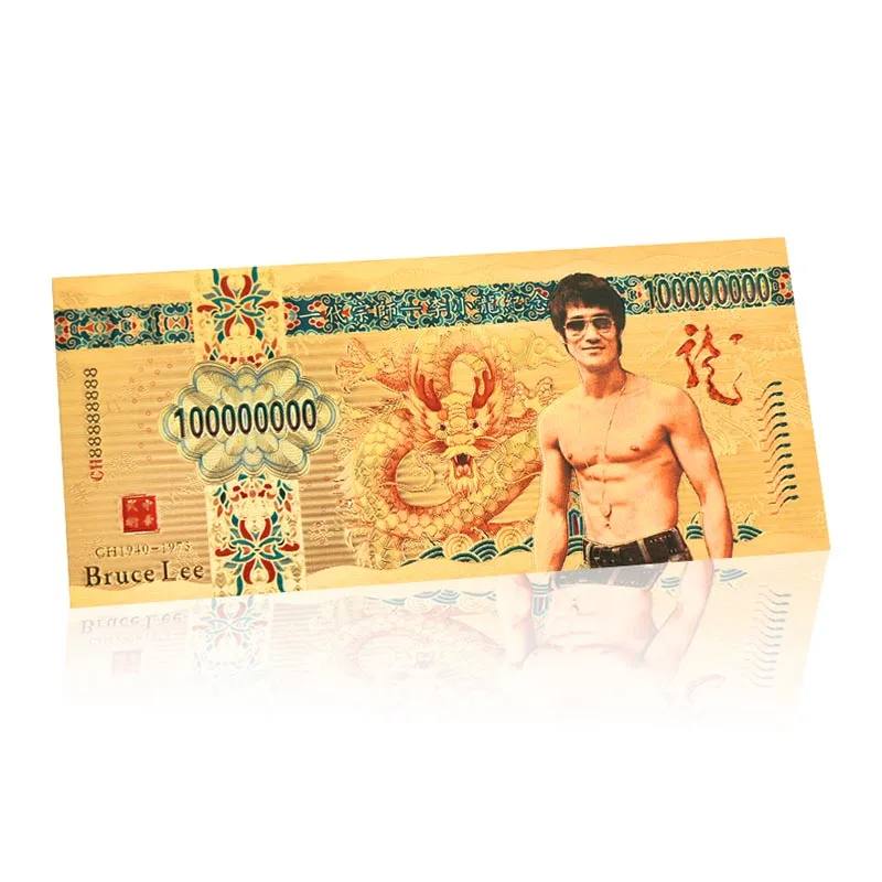 5 шт. пластиковые банкноты с чехлом в виде Брюса Ли|Безвалютные монеты| |