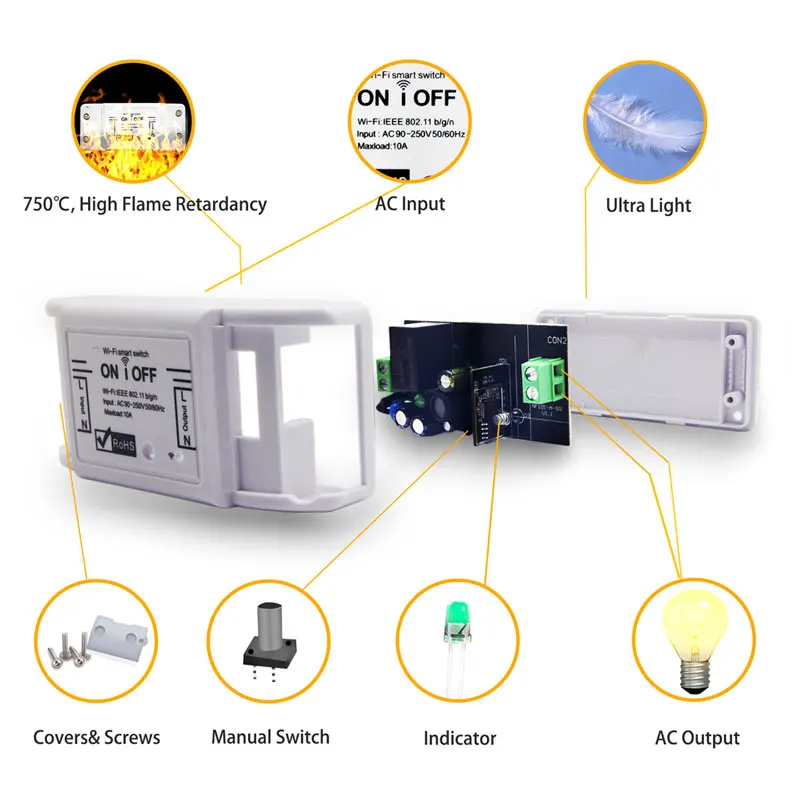 Умный дом 2 4G Wi Fi переключатель сделай сам Беспроводной пульт Domotica светильник